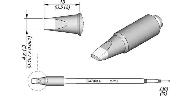 JBC C470-014 Forrasztóhegy