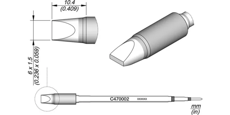 JBC C470-002 Forrasztóhegy