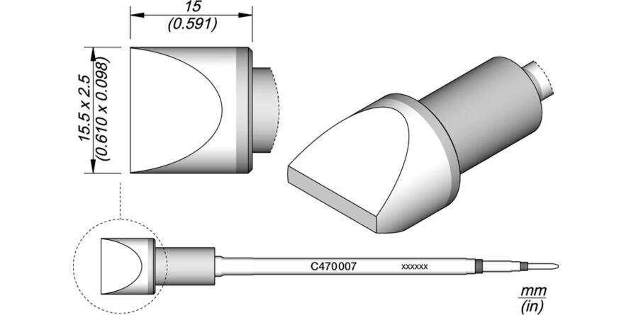 JBC C470-007 Forrasztóhegy
