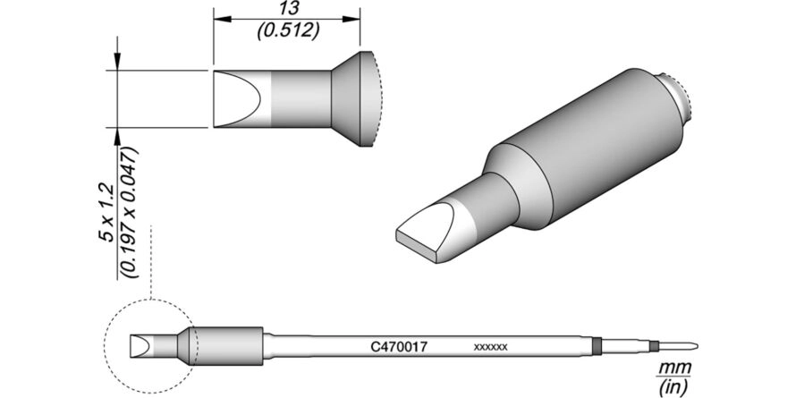 JBC C470-017 Forrasztóhegy