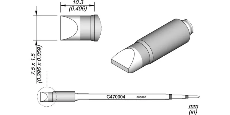 JBC C470-004 Forrasztóhegy