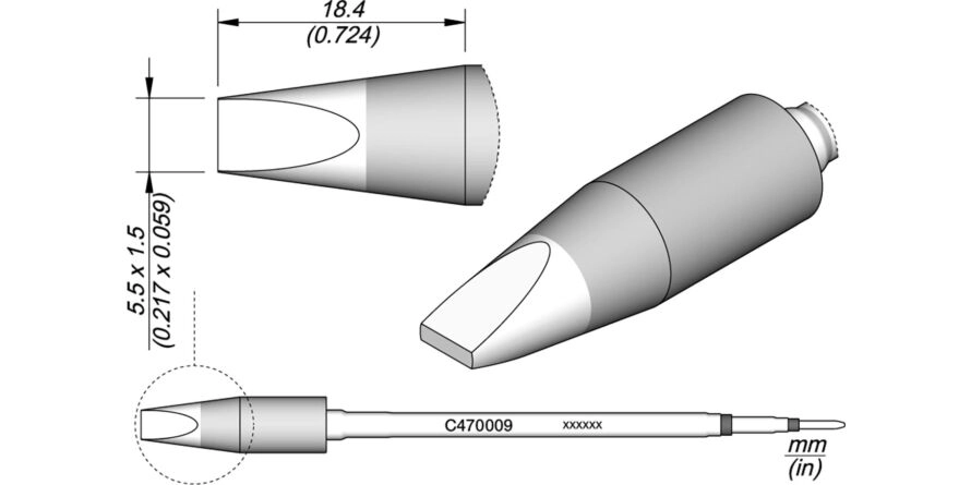 JBC C470-009 Forrasztóhegy