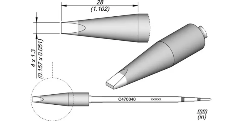 JBC C470-040 Forrasztóhegy