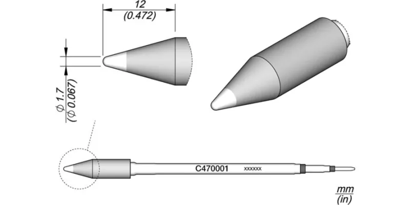 JBC C470-001 Forrasztóhegy