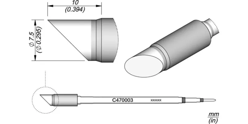 JBC C470-003 Forrasztóhegy