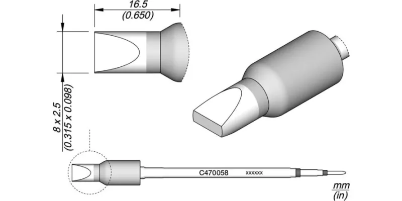JBC C470-058 Forrasztóhegy