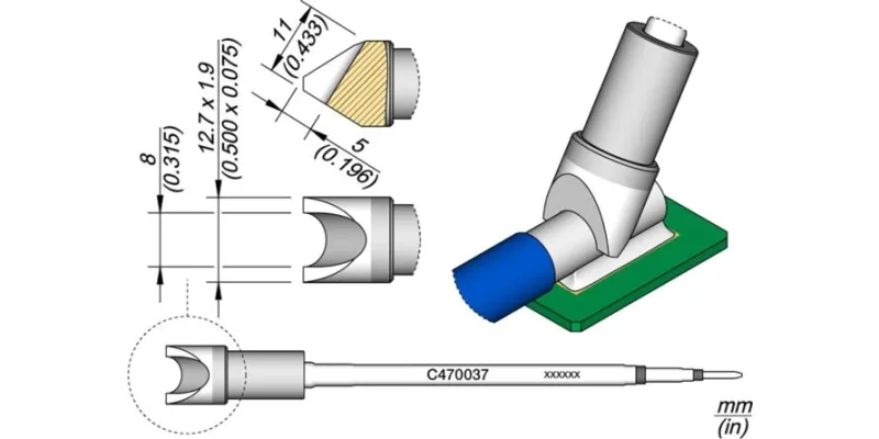 JBC C470-037 Forrasztóhegy