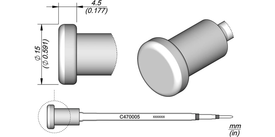 JBC C470-005 Forrasztóhegy