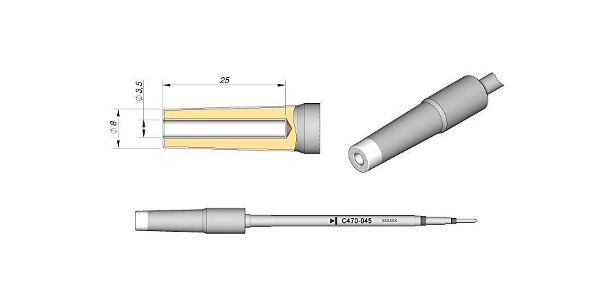 JBC C470-045 Forrasztóhegy