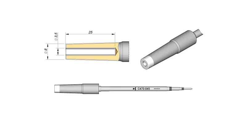 JBC C470-045 Forrasztóhegy