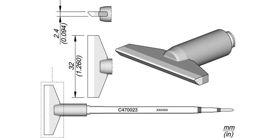 JBC C470-023 Forrasztóhegy