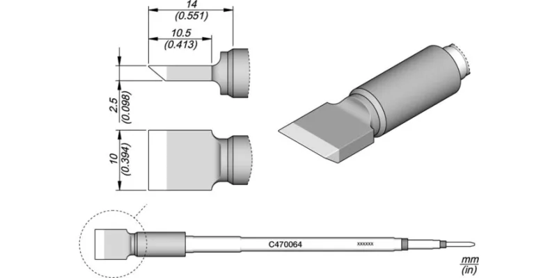 JBC C470-064 Forrasztóhegy