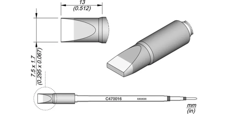 JBC C470-016 Forrasztóhegy