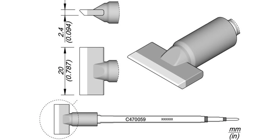JBC C470-059 Forrasztóhegy