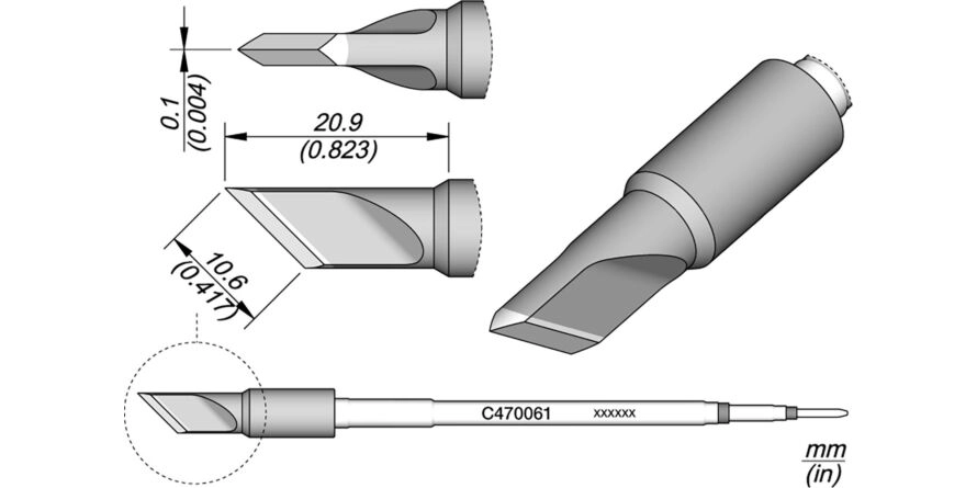 JBC C470-061 Forrasztóhegy