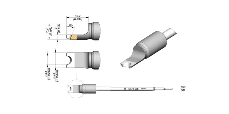 JBC C470-066 Forrasztóhegy