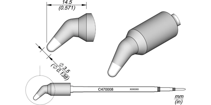 JBC C470-008 Forrasztóhegy