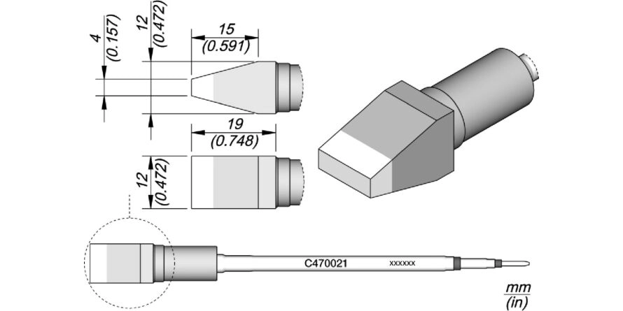 JBC C470-021 Forrasztóhegy