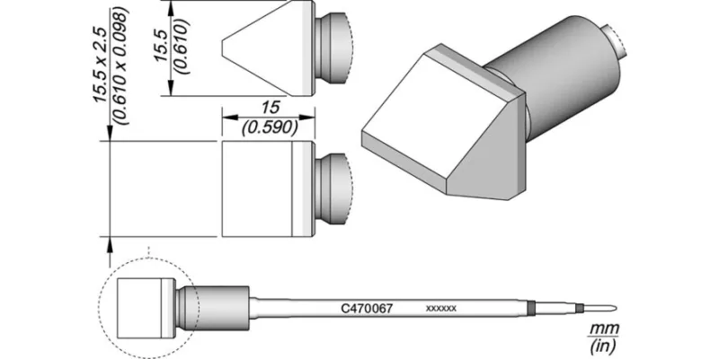 JBC C470-067 Forrasztóhegy