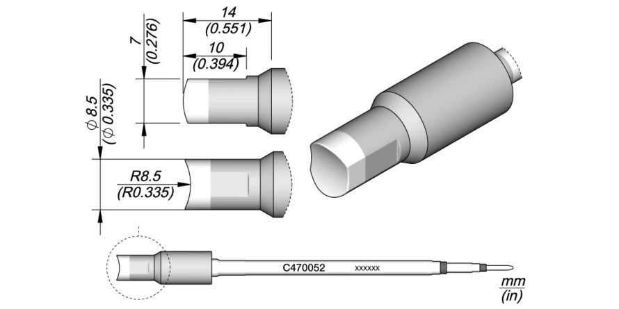 JBC C470-052 Forrasztóhegy