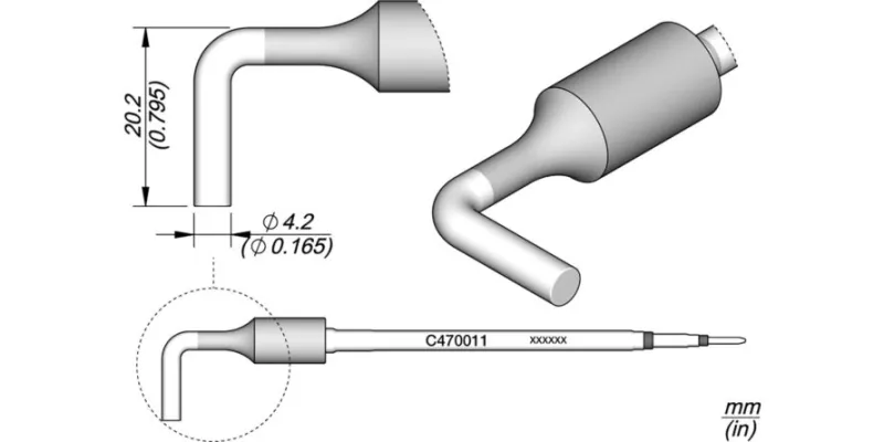 JBC C470-011 Forrasztóhegy