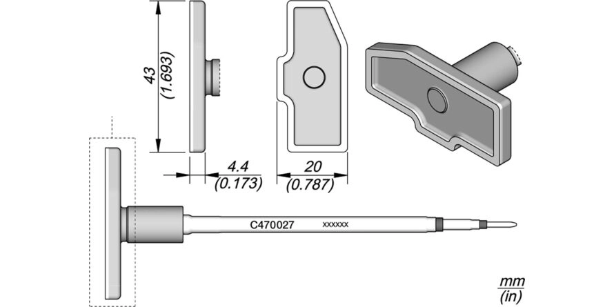 JBC C470-027 Forrasztóhegy