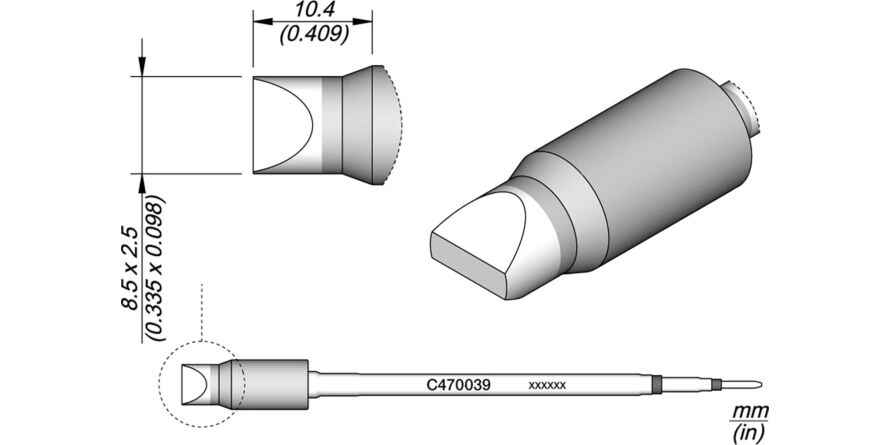 JBC C470-039 Forrasztóhegy