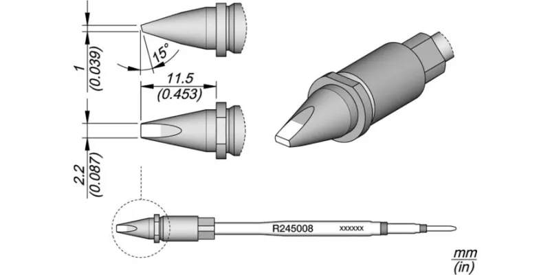 JBC R245-008 Forrasztóhegy