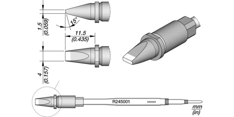 JBC R245-001 Forrasztóhegy