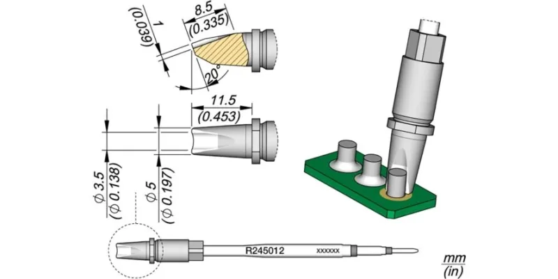 JBC R245-012 Forrasztóhegy