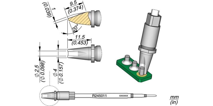 JBC R245-011 Forrasztóhegy