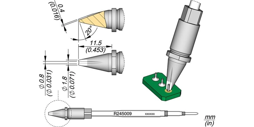 JBC R245-009 Forrasztóhegy