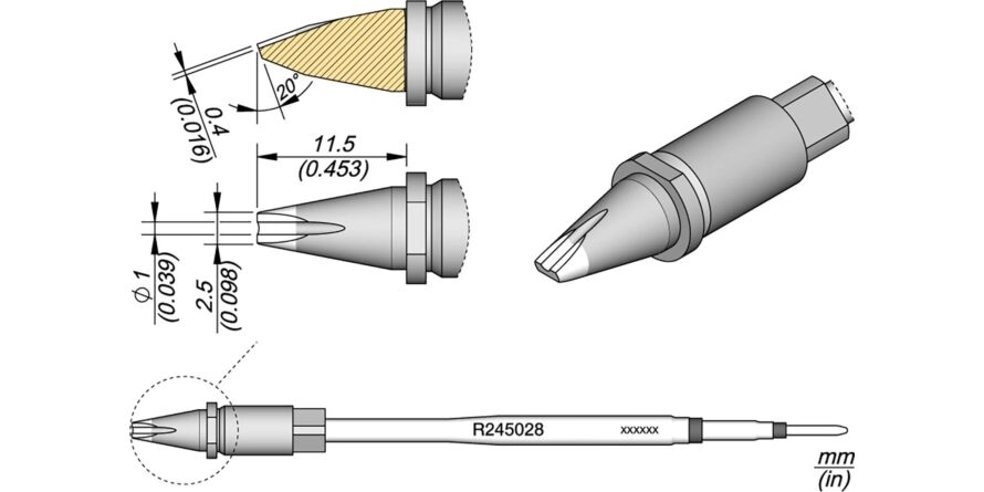JBC R245-028 Forrasztóhegy