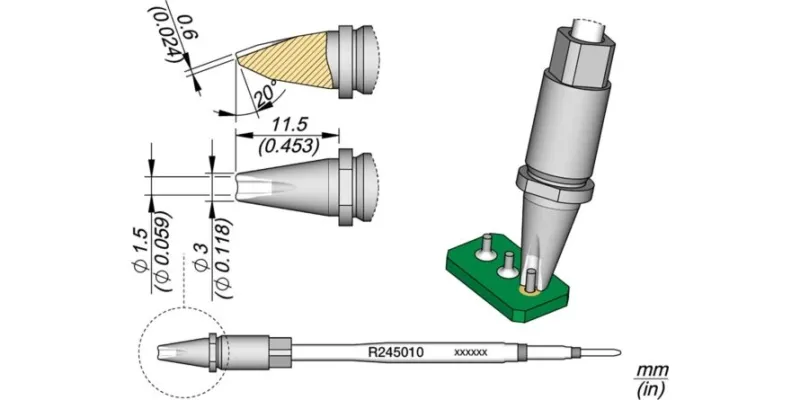 JBC R245-010 Forrasztóhegy