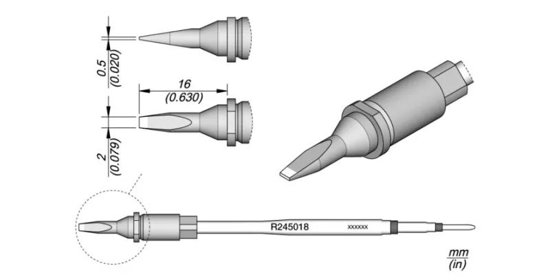 JBC R245-018 Forrasztóhegy