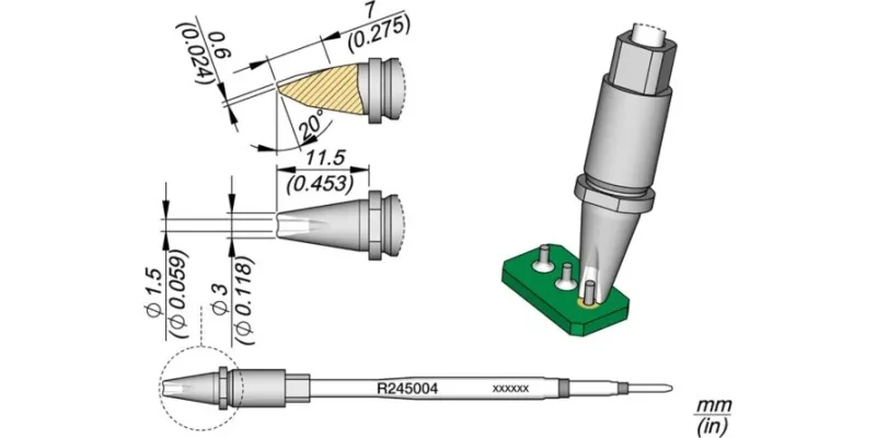 JBC R245-004 Forrasztóhegy
