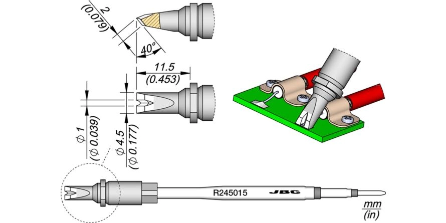 JBC R245-015 Forrasztóhegy