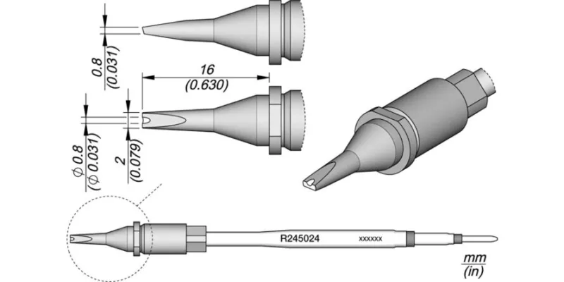 JBC R245-024 Forrasztóhegy