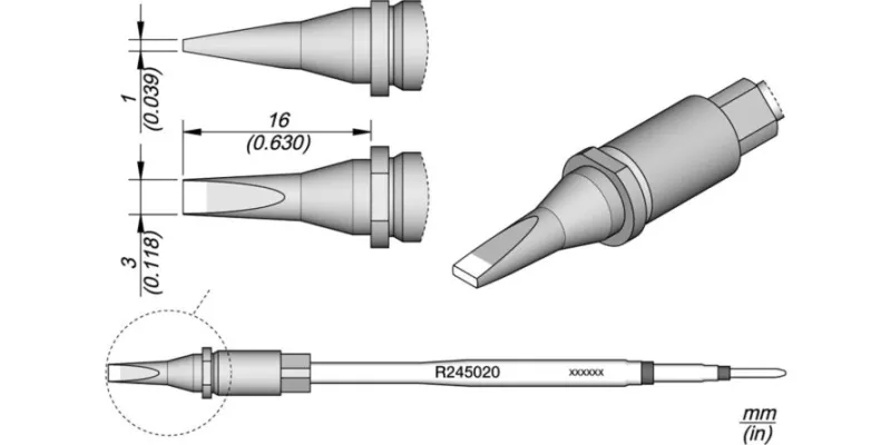 JBC R245-020 Forrasztóhegy