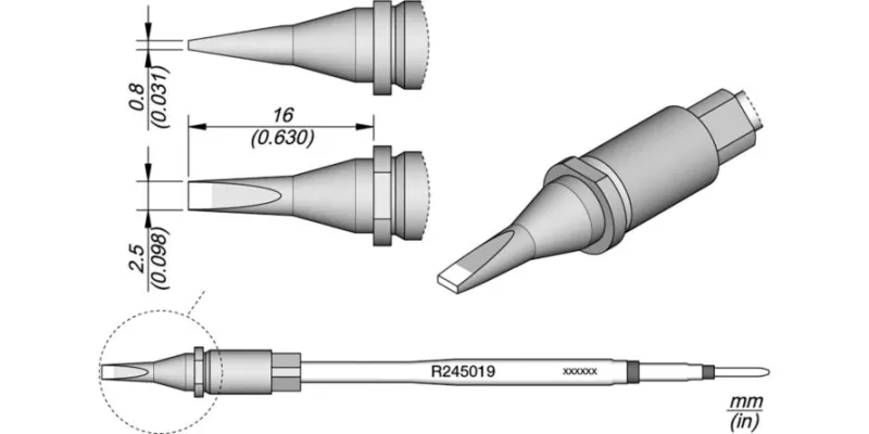 JBC R245-019 Forrasztóhegy