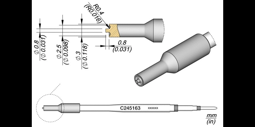 JBC C245-163 Forrasztóhegy