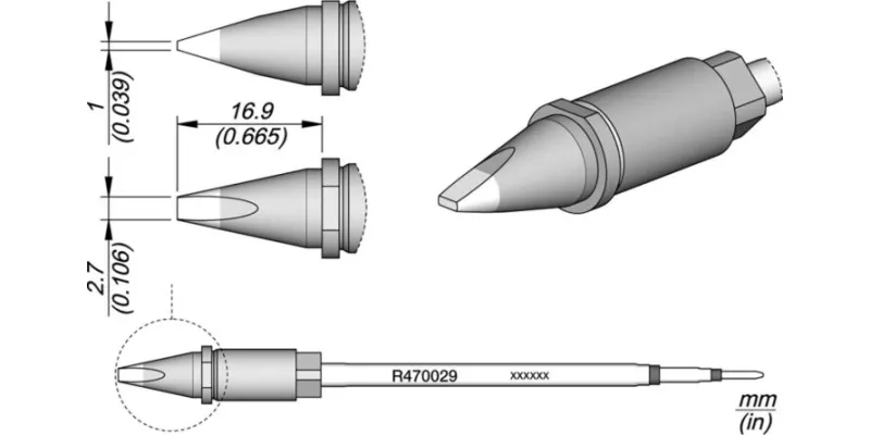 JBC R470-029 Forrasztóhegy