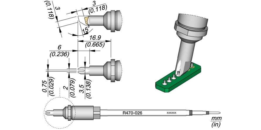 JBC R470-026 Forrasztóhegy