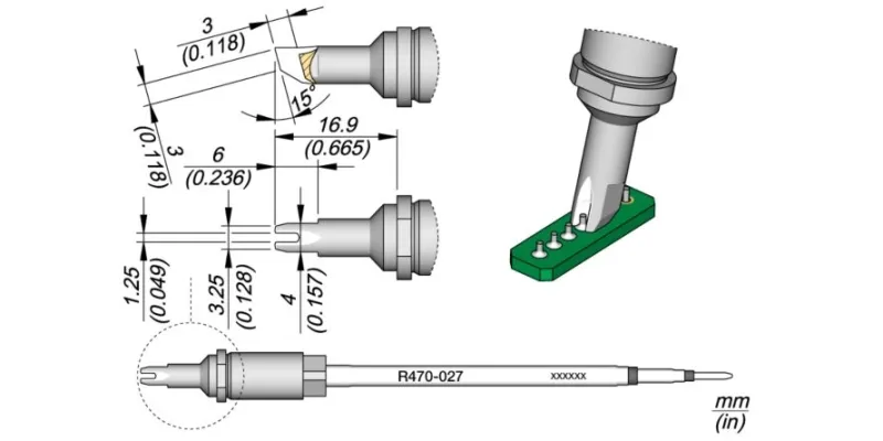 JBC R470-027 Forrasztóhegy