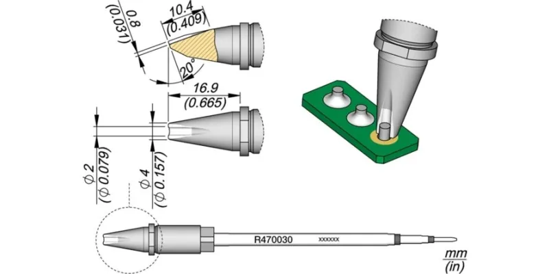JBC R470-030 Forrasztóhegy