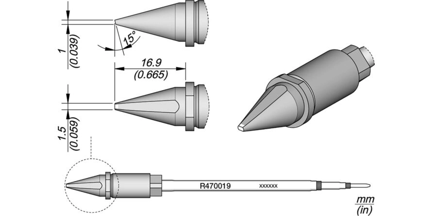 JBC R470-019 Forrasztóhegy