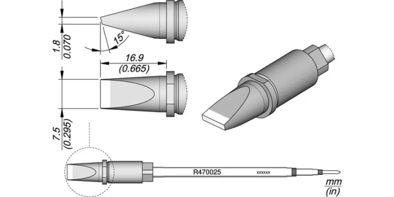 JBC R470-025 Forrasztóhegy