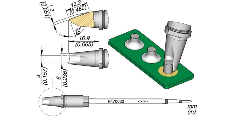 JBC R470-032 Forrasztóhegy