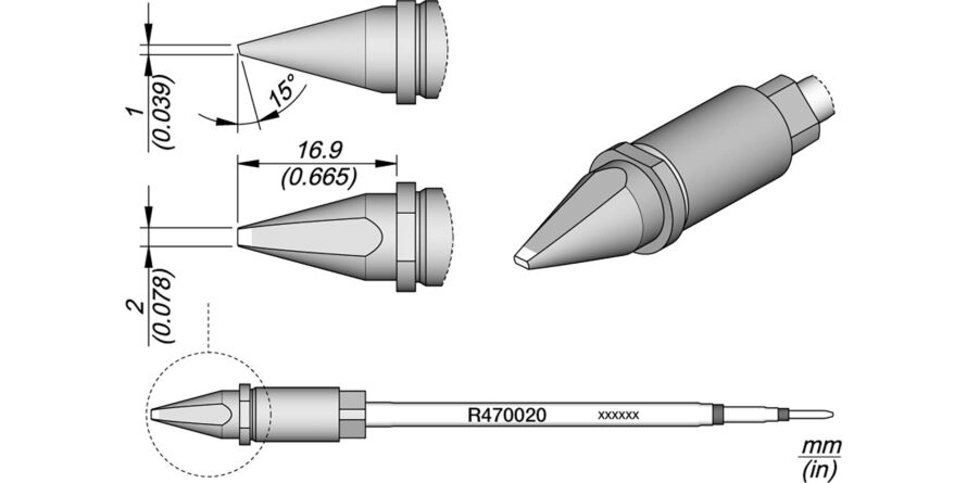 JBC R470-020 Forrasztóhegy