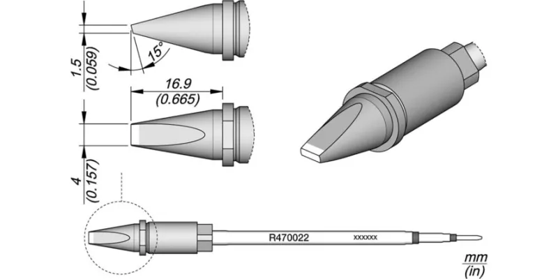 JBC R470-022 Forrasztóhegy